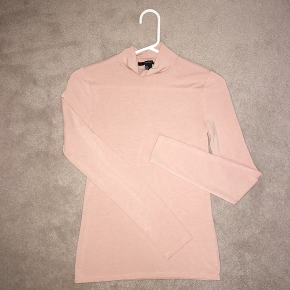 Baby Pink Long Sleeve, Lightwear Turtleneck - Picture 3 of 4